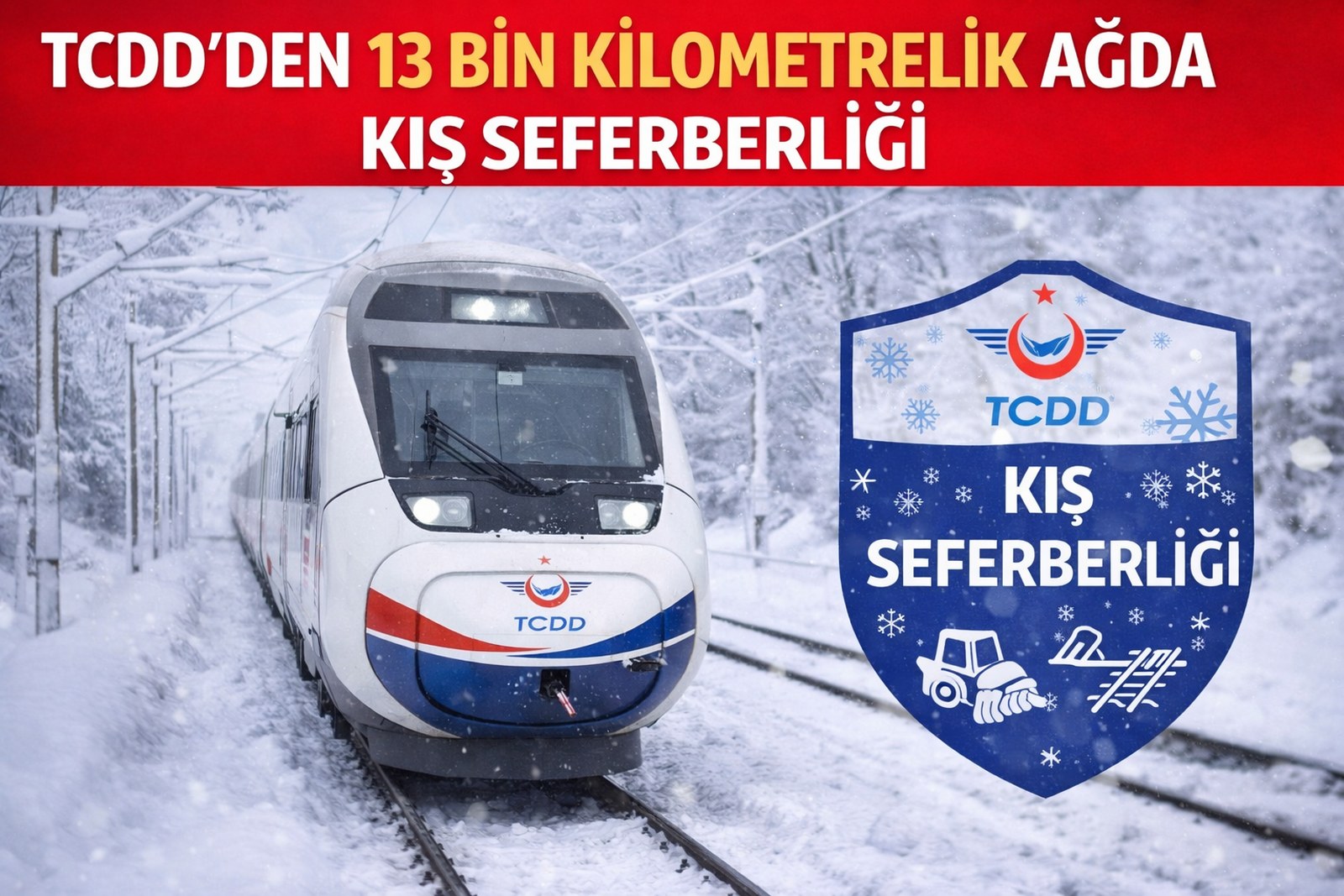 TCDD’den 13 Bin Kilometrelik Ağda Kış Seferberliği